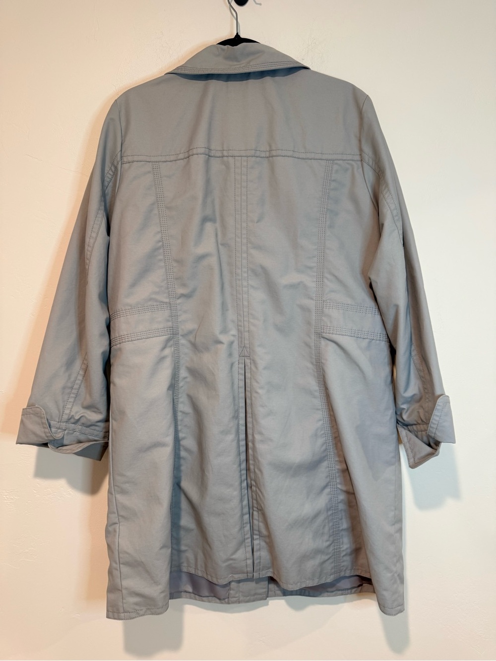 Eddie Bauer Women’s Lightweight Trench Coat Tan Khaki Large Classic Jacket L - Picture 6 of 8